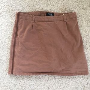 APC double zipper peach pink salmon skirt